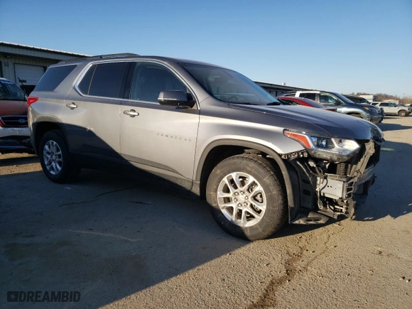 2021 Chevrolet Traverse LT Cloth with VIN 1GNEVGKW7MJ143584, listed as a Copart auction lot 46053565 with 98,066 mi miles and Salvage Title. Bid and sale history available at carsss.com. Image 4.