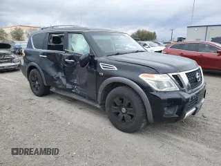 2017 Nissan Armada SV with VIN JN8AY2ND5H9005792, listed as a Copart auction lot 48800165 with 100,316 mi miles and Salvage Title. Bid and sale history available at carsss.com. Image 4.