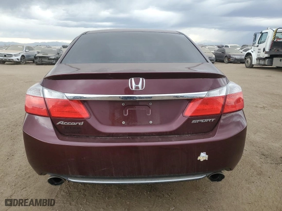 2015 Honda Accord Sedan Sport with VIN 1HGCR2F55FA209319, listed as a Copart auction lot 47641965 with 112129 miles and Salvage Title. Bid and sale history available at carsss.com. Image 6.
