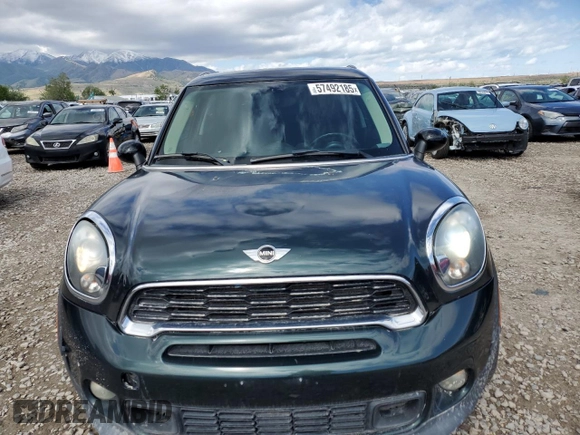 2013 MINI Paceman S z VIN WMWSS5C55DWN66677, wystawiony jako Copart lot #57492185 z przebiegiem 81 536 mil mil oraz Czysty tytuł • Clean title. Historia ofert i sprzedaży dostępna na DreamBid. Obrazek 5.
