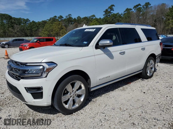 2022 Ford Expedition Max Platinum with VIN 1FMJK1LTXNEA08011, listed as a Copart auction lot 47291145 with 57,095 mi miles and Clean title. Bid and sale history available at DreamBid. Image 1.