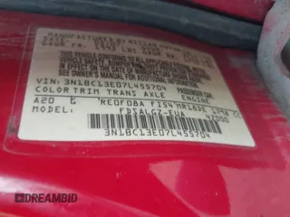 2007 Nissan Versa 1.8 S with VIN 3N1BC13E07L455704, listed as a IAAI auction lot 41859567 with 162,543 mi miles. Bid and sale history available at carsss.com. Image 9.