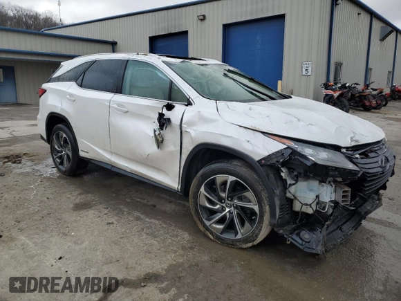 2019 Lexus RX with VIN JTJDGKCA5K2007608, listed as a Copart auction lot 43916085 with 0 mi miles and Salvage Title. Bid and sale history available at carsss.com. Image 4.