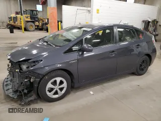 2013 Toyota Prius One with VIN JTDKN3DU2D5666794, listed as a Copart auction lot 52076955 with 106,861 mi miles and Salvage Title. Bid and sale history available at carsss.com. Image 1.