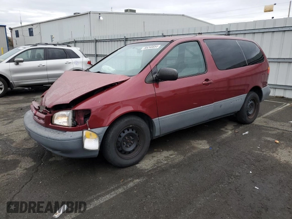 1999 Toyota Sienna CE z VIN 4T3GF19C7XU154663, wystawiony jako Copart lot #85240854 z przebiegiem 197 962 mil mil oraz Szkoda całkowita • Salvage title. Historia ofert i sprzedaży dostępna na DreamBid. Obrazek 1.