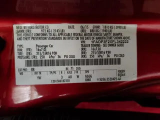 2015 Ford Focus SE with VIN 1FADP3F2XFL342222, listed as a Copart auction lot 48986705 with 138,049 mi miles and Salvage Title. Bid and sale history available at carsss.com. Image 14.