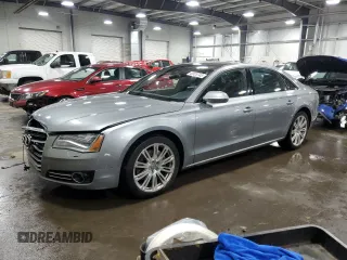 2014 Audi A8 L 3.0T with VIN WAURGAFD7EN005416, listed as a Copart auction lot 42625745 with 141,244 mi miles and Salvage Title. Bid and sale history available at carsss.com. Image 1.