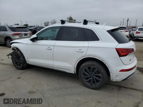 2021 Audi Q5 Premium Plus with VIN WA1BAAFY4M2021995, listed as a Copart auction lot 55136145 with 84,553 mi miles and Salvage Title. Bid and sale history available at carsss.com. Image 2.