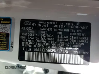 2023 Genesis GV80 with VIN KMUHBDSB0PU117175, listed as a Copart auction lot 56906235 with 41,720 mi miles and Salvage title. Bid and sale history available at DreamBid. Image 13.