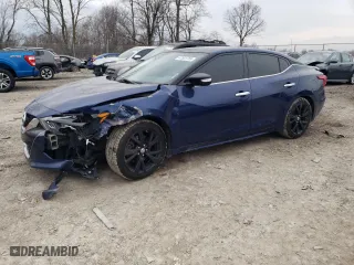 2017 Nissan Maxima SR with VIN 1N4AA6AP1HC429423, listed as a Copart auction lot 47551755 with 138,604 mi miles and Salvage Title. Bid and sale history available at carsss.com. Image 1.