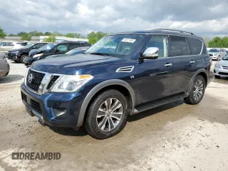 2020 Nissan Armada SV z VIN JN8AY2ND3LX017850, wystawiony jako Copart lot #54911945 z przebiegiem 103 282 mil mil oraz Szkoda całkowita • Salvage title. Historia ofert i sprzedaży dostępna na DreamBid. Obrazek 1.
