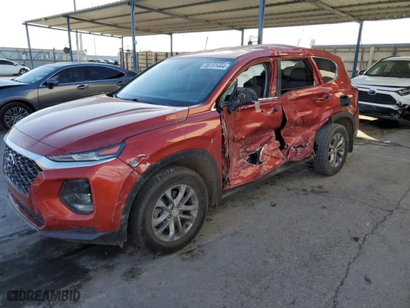 2020 Hyundai Santa Fe SE with VIN 5NMS2CAD9LH208095, listed as a Copart auction lot 85151444 with 206,090 mi miles and Salvage Title. Bid and sale history available at carsss.com. Image 1.