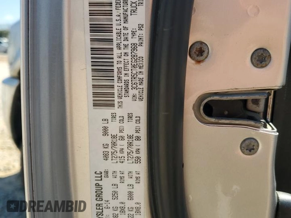 2014 Ram 2500 Tradesman with VIN 3C6TR5CT0EG287968, listed as a Copart auction lot 48584045 with 183,772 mi miles and Salvage title. Bid and sale history available at DreamBid. Image 14.