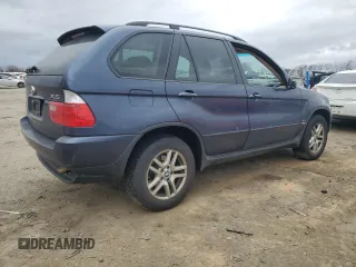 2005 BMW X5 3.0i with VIN 5UXFA13525LY06673, listed as a Copart auction lot 47687345 with 197,052 mi miles and Clean Title. Bid and sale history available at carsss.com. Image 3.