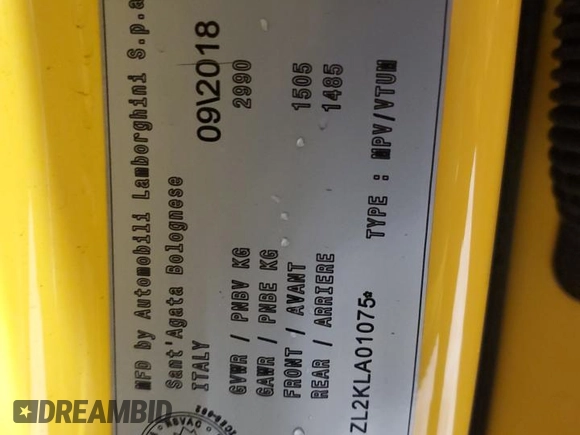 2019 Lamborghini Urus z VIN ZPBCA1ZL2KLA01075, wystawiony jako Copart lot #80477864 z przebiegiem 91 739 mil mil oraz Tytuł czysty. Historia ofert i sprzedaży dostępna na DreamBid. Obrazek 14.
