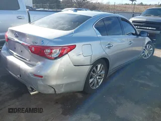 2014 Infiniti Q50 Premium with VIN JN1BV7APXEM681950, listed as a IAAI auction lot 41120466 with 131,211 mi miles and . Bid and sale history available at carsss.com. Image 4.