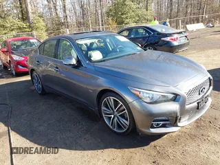 2016 Infiniti Q50 3.0t Premium with VIN JN1EV7AR6GM344743, listed as a IAAI auction lot 41410873 with 61,193 mi miles. Bid and sale history available at carsss.com. Image 1.