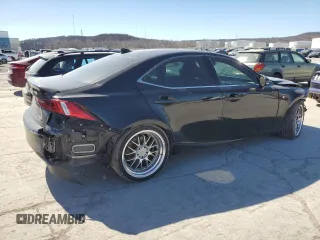 2016 Lexus IS with VIN JTHBE1D2XG5024667, listed as a Copart auction lot 46713745 with 115,178 mi miles and Salvage Title. Bid and sale history available at carsss.com. Image 3.