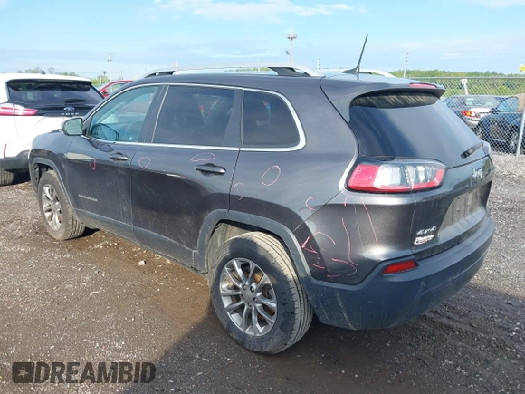 2019 Jeep Cherokee Latitude Plus with VIN 1C4PJMLB8KD208039, listed as a IAAI auction lot 42166196 with 126,327 mi miles and . Bid and sale history available at carsss.com. Image 3.