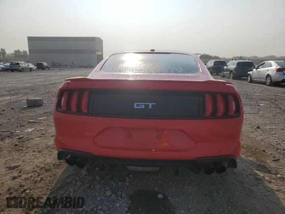 2018 Ford Mustang GT with VIN 1FA6P8CF3J5184669, listed as a Copart auction lot 58906205 with 37,343 mi miles and Salvage title. Bid and sale history available at DreamBid. Image 6.