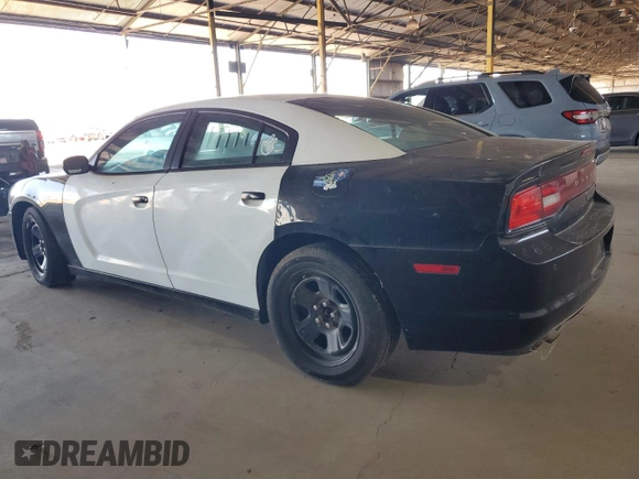 2014 Dodge Charger Police with VIN 2C3CDXAT7EH348811, listed as a Copart auction lot 55414045 with 99,097 mi miles and Clean Title. Bid and sale history available at carsss.com. Image 2.