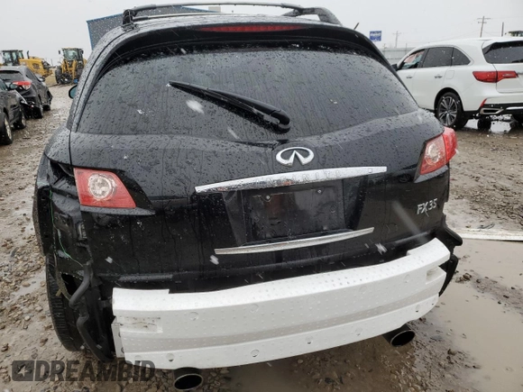 2007 Infiniti FX35 with VIN JNRAS08W97X208841, listed as a Copart auction lot 48687834 with 0 mi miles and Salvage Title. Bid and sale history available at carsss.com. Image 6.