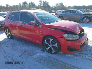 2015 Volkswagen Golf GTI Autobahn with VIN 3VW4T7AU5FM017592, listed as a IAAI auction lot 41266608 with 102,751 mi miles. Bid and sale history available at carsss.com. Image 1.