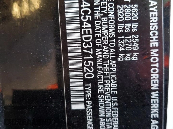 2014 BMW 6 Series 650i xDrive z VIN WBA6B4C54ED371520, wystawiony jako Copart lot #75107784 z przebiegiem 136 077 mil mil oraz Szkoda całkowita • Salvage title. Historia ofert i sprzedaży dostępna na DreamBid. Obrazek 12.