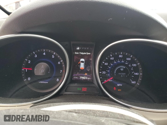 2014 Hyundai Santa Fe with VIN 5XYZU3LB4EG125059, listed as a Copart auction lot 54713465 with 79,601 mi miles and Salvage title. Bid and sale history available at DreamBid. Image 9.