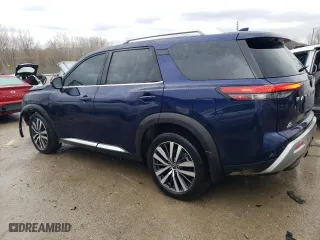 2022 Nissan Pathfinder Platinum with VIN 5N1DR3DJ7NC268847, listed as a Copart auction lot 47670655 with 41,608 mi miles and Salvage Title. Bid and sale history available at carsss.com. Image 2.