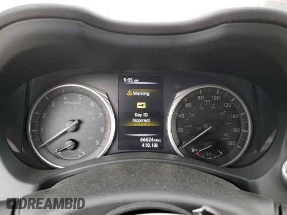 2018 Infiniti Q50 Luxe with VIN JN1EV7APXJM354116, listed as a Copart auction lot 52459655 with 66,624 mi miles and Non Repairable. Bid and sale history available at DreamBid. Image 9.