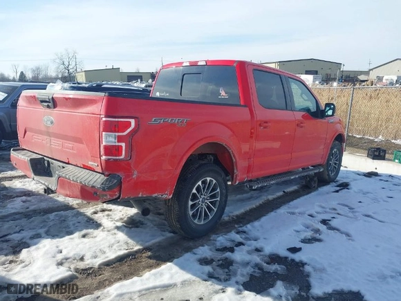 2020 Ford F-150 XL with VIN 1FTEW1EP1LFB07673, listed as a IAAI auction lot 41624163 with 57,826 mi miles. Bid and sale history available at carsss.com. Image 4.