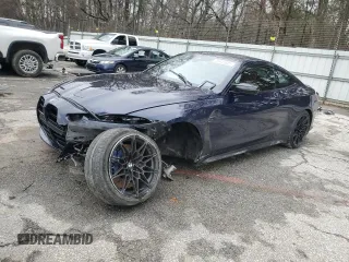 2023 BMW M4 Competition xDrive with VIN WBS43AZ01PCM97935, listed as a Copart auction lot 45945565 with 0 mi miles and Salvage Title. Bid and sale history available at carsss.com. Image 1.