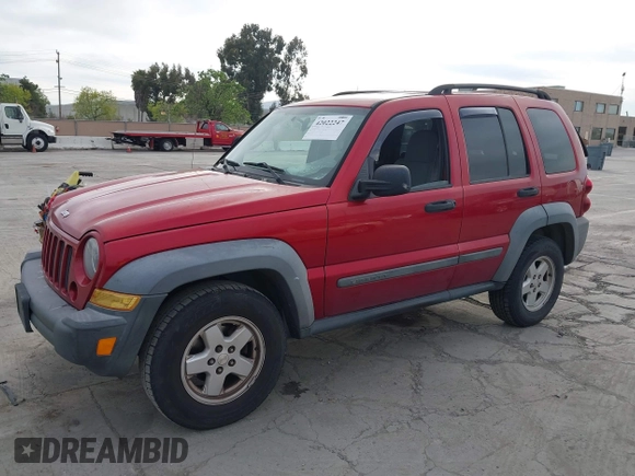 2007 Jeep Liberty Sport with VIN 1J4GK48K97W525047, listed as a IAAI auction lot 42022247 with 196,896 mi miles. Bid and sale history available at carsss.com. Image 2.