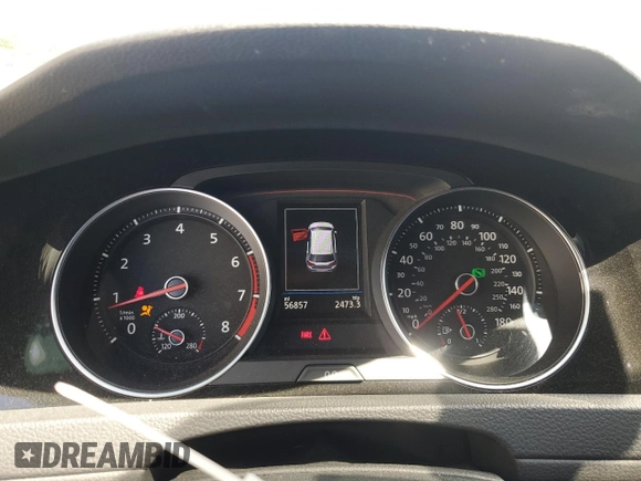 2019 Volkswagen Golf GTI S with VIN 3VW6T7AU6KM000397, listed as a Copart auction lot 66468694 with 56,857 mi miles and Salvage Title. Bid and sale history available at carsss.com. Image 9.