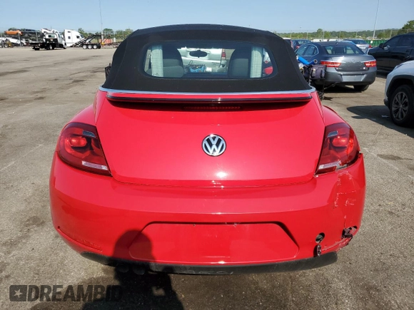 2015 Volkswagen Beetle 1.8T with VIN 3VW517AT0FM803740, listed as a Copart auction lot 59227115 with Not provided miles and Salvage title. Bid and sale history available at DreamBid. Image 6.