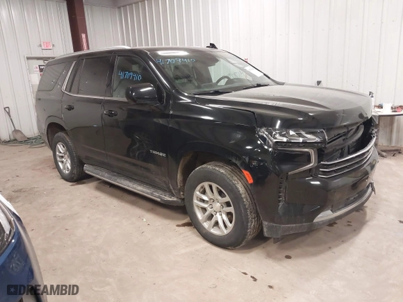 2023 Chevrolet Tahoe LT with VIN 1GNSKNKD1PR357247, listed as a IAAI auction lot 41709410 with 60,325 mi miles. Bid and sale history available at carsss.com. Image 1.
