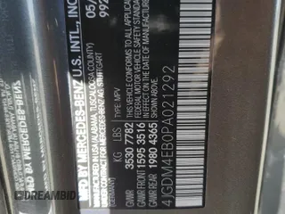 2023 Mercedes-Benz EQS with VIN 4JGDM4EB0PA021292, listed as a Copart auction lot 59878364 with 602 mi miles and Salvage Title. Bid and sale history available at carsss.com. Image 13.
