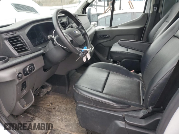 2022 Ford Transit Cargo with VIN 1FTBR1C82NKA17027, listed as a Copart auction lot 45346305 with 45,358 mi miles and Salvage Title. Bid and sale history available at DreamBid. Image 7.