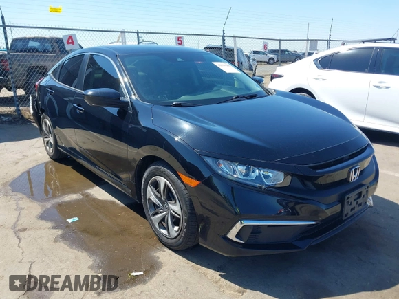 2019 Honda Civic Sedan LX with VIN 19XFC2F61KE202252, listed as a IAAI auction lot 42139362 with 37,128 mi miles. Bid and sale history available at carsss.com. Image 1.