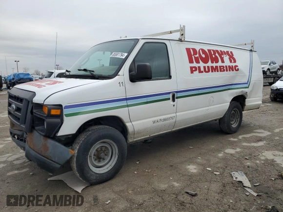 2014 Ford Econoline Cargo Commercial with VIN 1FTNS2EW2EDA25152, listed as a Copart auction lot 85581794 with 301,916 mi miles and Salvage Title. Bid and sale history available at carsss.com. Image 1.