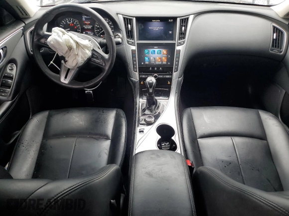 2021 Infiniti Q50 Luxe with VIN JN1EV7BP5MM706988, listed as a Copart auction lot 43010855 with 80,701 mi miles and Salvage title. Bid and sale history available at DreamBid. Image 8.