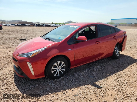 2019 Toyota Prius LE with VIN JTDL9RFUXK3006522, listed as a Copart auction lot 60734205 with 71,642 mi miles and Salvage title. Bid and sale history available at DreamBid. Image 1.