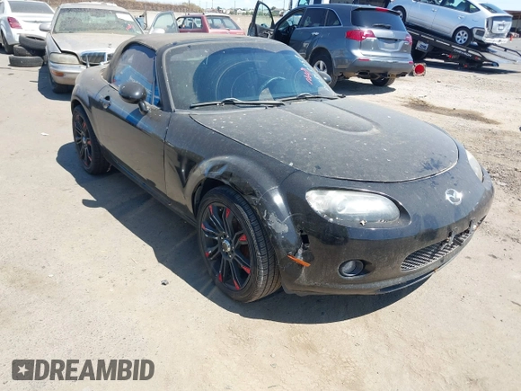 2006 Mazda MX-5 Miata Sport with VIN JM1NC25F860115878, listed as a IAAI auction lot 42842757 with 81,777 mi miles and . Bid and sale history available at DreamBid. Image 1.
