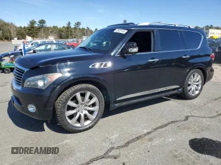 2011 Infiniti QX56 7-passenger with VIN JN8AZ2NE4B9006123, listed as a Copart auction lot 48903165 with 213,297 mi miles and Salvage Title. Bid and sale history available at carsss.com. Image 1.