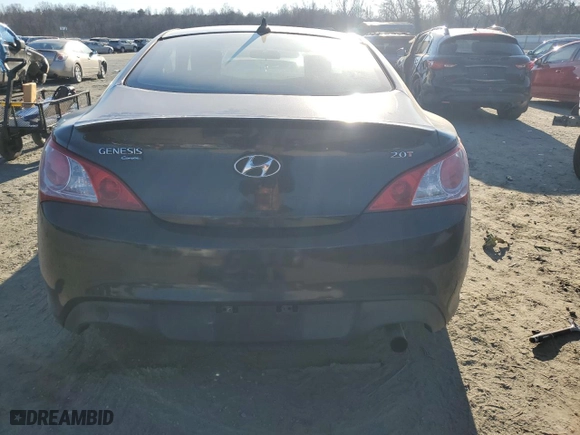 2012 Hyundai Genesis Coupe 2.0T with VIN KMHHT6KD5CU073452, listed as a Copart auction lot 42034875 with 106,854 mi miles and Salvage Title. Bid and sale history available at carsss.com. Image 6.
