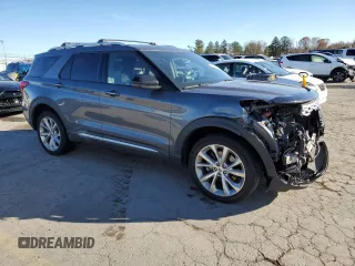 2022 Ford Explorer Platinum with VIN 1FM5K8HW9NNA06098, listed as a Copart auction lot 80473154 with 163,613 mi miles and Salvage Title. Bid and sale history available at carsss.com. Image 4.
