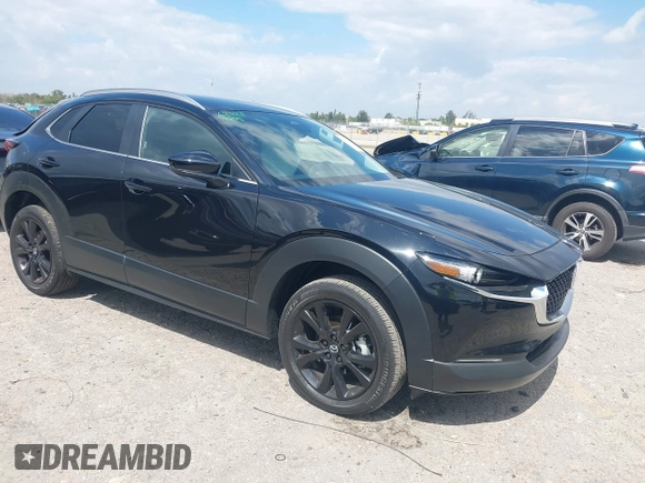 2025 Mazda CX-30 2.5 S Select Sport with VIN 3MVDMBBMXSM783828, listed as a IAAI auction lot 41731998 with 3,393 mi miles. Bid and sale history available at carsss.com. Image 1.