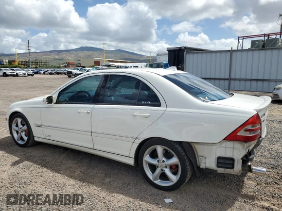 2004 Mercedes-Benz C 230 Kompressor with VIN WDBRF40J04F548247, listed as a Copart auction lot 58189555 with 80,351 mi miles and Salvage title. Bid and sale history available at DreamBid. Image 2.