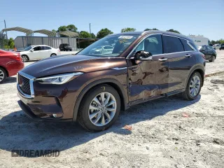 2020 Infiniti QX50 Luxe with VIN 3PCAJ5M15LF110372, listed as a Copart auction lot 48747493 with 27,641 mi miles and . Bid and sale history available at DreamBid. Image 1.